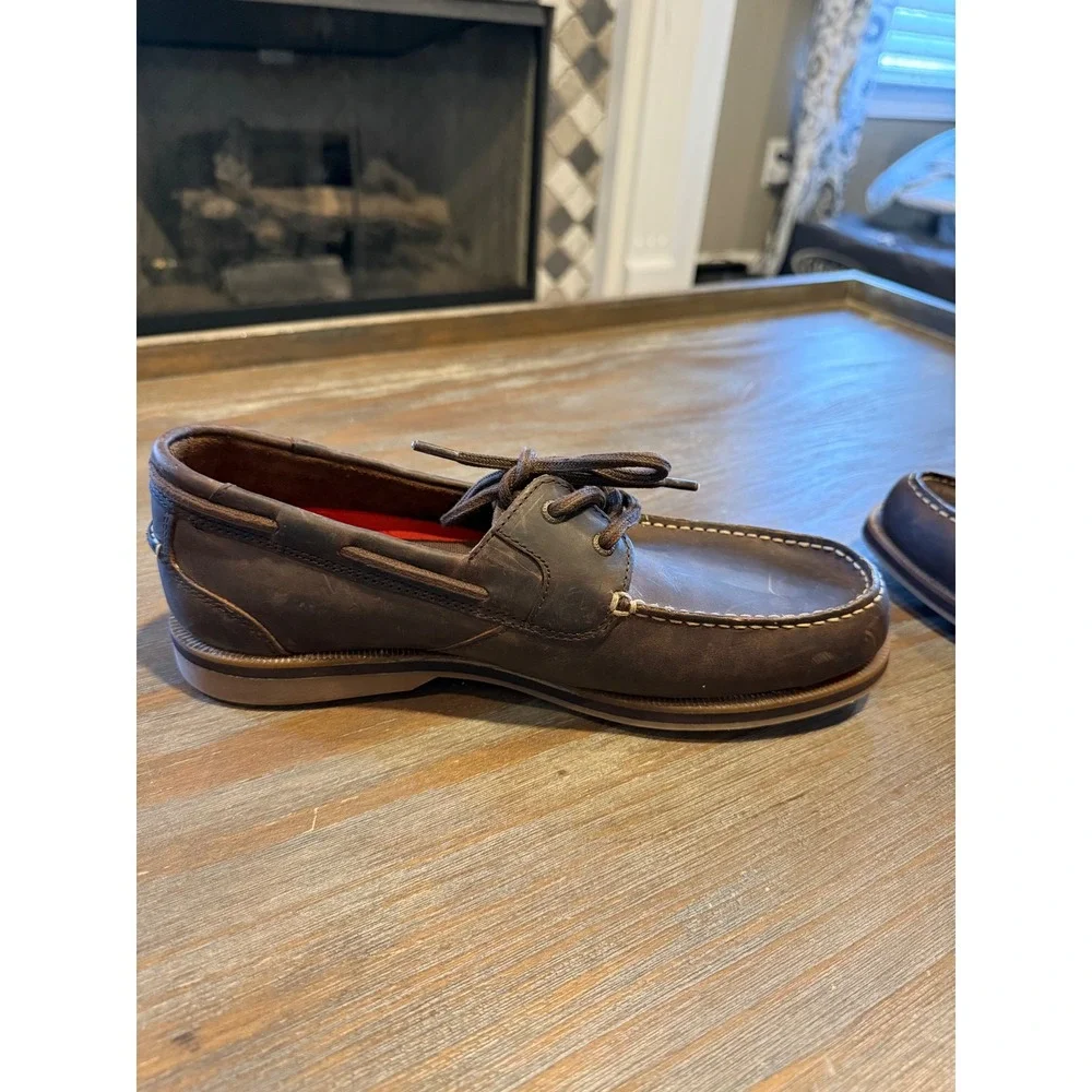 Rockport Southport Boat Shoe Men's 8 Brown Leather NWOB Classic Casual‎ Comfort